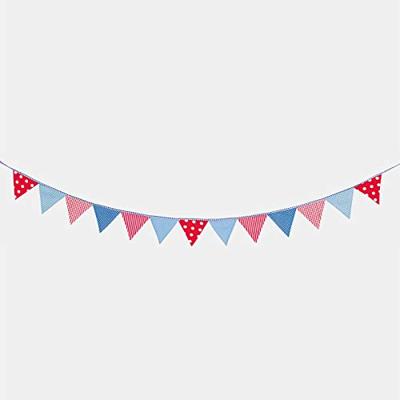 Goki katoenen vlaggenlijn blauw/rood