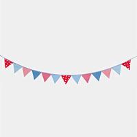 Goki katoenen vlaggenlijn blauw/rood - thumbnail