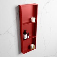 MONDIAZ EASY Nis 89,5x29,5cm in solid surface kleur Fire | Fire. 3 vakken geschikt voor in- of opbouw - thumbnail