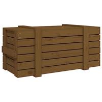 Opbergbox 91x40,5x42 cm massief grenenhout honingbruin - thumbnail