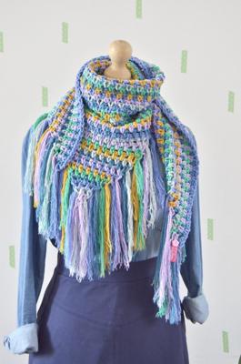 Haakpakket byClaire Omslagdoek Denim Chique