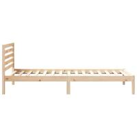 Bedframe met hoofdeinde Bruin 80 x 220 cm Massief grenenhout - thumbnail