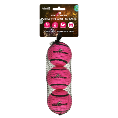 Dog comets Neutron Star Tennisbal met pieper M Roze 3st Dog comets Neutron Star Tennisbal met pieper M Roze 3st