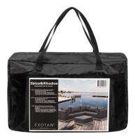 Exotan Beschermhoes Loungeset Rhodos - PE - Zwart - 45x30x14 - thumbnail