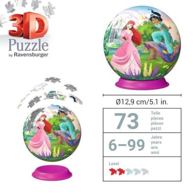 Ravensburger 3D-puzzel Disney Princesses - 72 stukjes - thumbnail