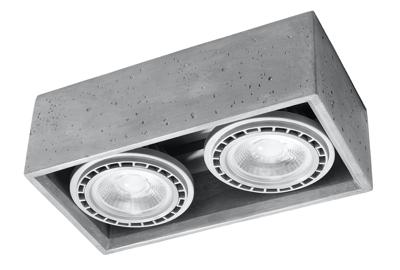 Plafondlamp QUATRO 2 beton