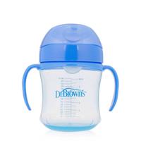 Dr. Brown's drinkbeker zachte tuit 180 ml blauw - thumbnail