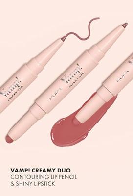 Pupa Milano - Pupa Vamp! Creamy Duo Lip Pencil 10 g 002 Medium Nude Lip Liner 1 g Dames - thumbnail