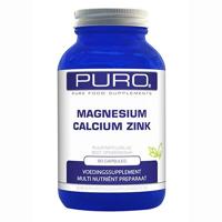 Puro Magnesium Calcium Zink Botten/Spieren 90Capsules - thumbnail