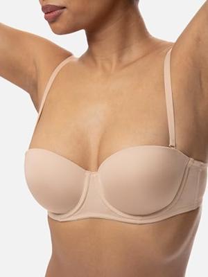 Balconette BH - Strapless - Michelle - Bh met verwijderbare bandjes - Wit - Zwart - Huidskleur