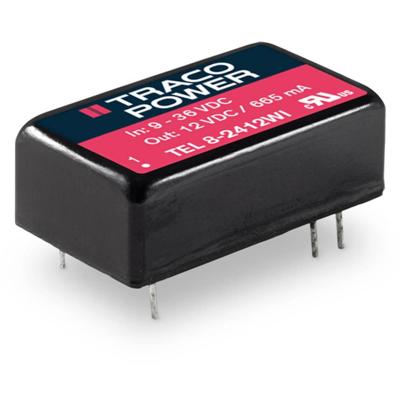 TracoPower TEL 8-2423WI DC/DC-converter, print 24 V/DC 265 mA 8 W Aantal uitgangen: 2 x Inhoud 1 stuk(s) TracoPower TEL 8-2423WI DC/DC-converter, print 24 V/DC 265 mA 8 W Aantal uitgangen: 2 x Inhoud 1 stuk(s)