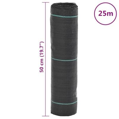 Worteldoek 0,5x25 m polypropeen zwart - thumbnail