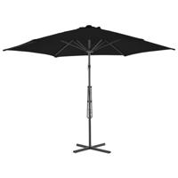 Parasol met stalen paal 300x230 cm zwart - thumbnail