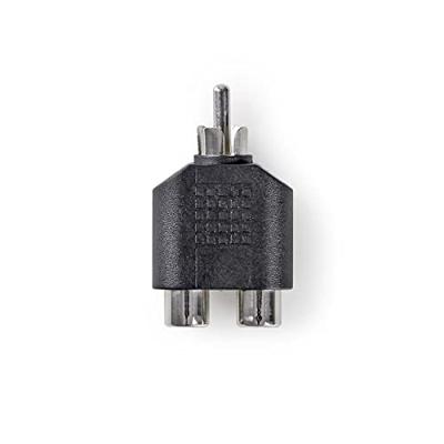 Nedis Subwoofer-Adapter | RCA Male | 2x RCA Female | Zwart | 1 stuks - CAGB24940BK CAGB24940BK