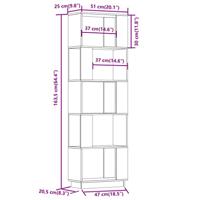 Boekenkast/kamerscherm 51x25x163,5 cm massief grenenhout wit - thumbnail