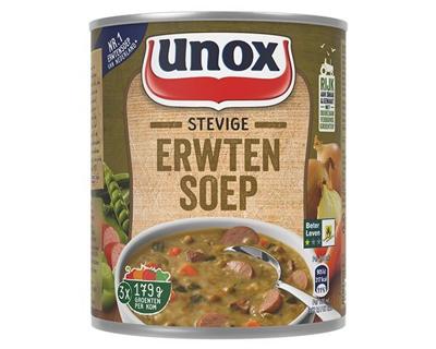Unox stevige erwtensoep blik (12x 0,8 liter)