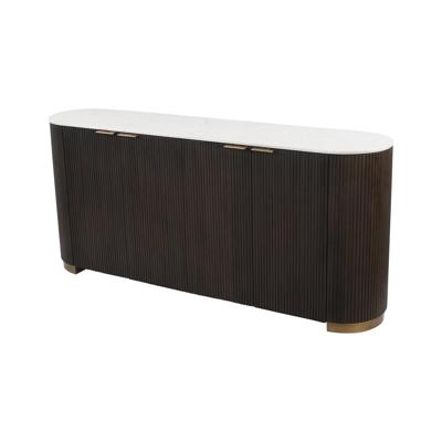 Richmond Dressoir 'Mayfield' Mangohout en marmer, 180cm