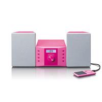 Micro set met CD FM radio AUX-IN stickers Roze - thumbnail