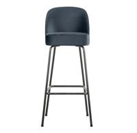 WOOOD Barstoel 'Vogue' Velvet, kleur Teal (zithoogte 79cm) - thumbnail