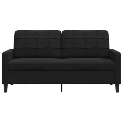 Tweezitsbank 140 cm fluweel zwart