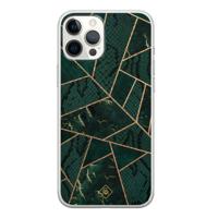 iPhone 12 Pro Max siliconen hoesje - Abstract groen - thumbnail