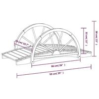 VidaXL Tuinbrug met half wiel 99x50x38 cm massief vurenhout - thumbnail