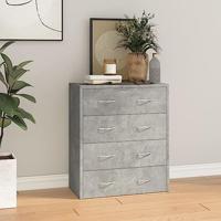 Dressoir met 4 lades 60x30,5x71 cm betongrijs - thumbnail