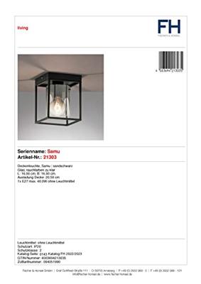Fischer & Honsel PlafondlampSamu smoke glas - 21303