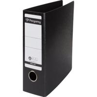Pergamy ordner, uit karton, voor ft A5, staand, rug van 8 cm, zwart - thumbnail