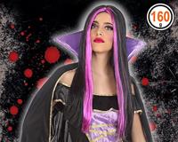 Halloween pruik Paars Fuchsia - thumbnail
