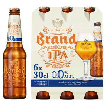 Brand IPA 0.0 Bier Fles 6 x 300ml bij Jumbo