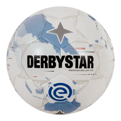 Derbystar Eredivisie Brillant Voetbal Maat 5 2025-2026 Wit Lichtblauw Zwart