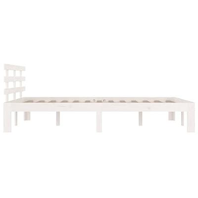 Bedframe massief hout wit 120x200 cm