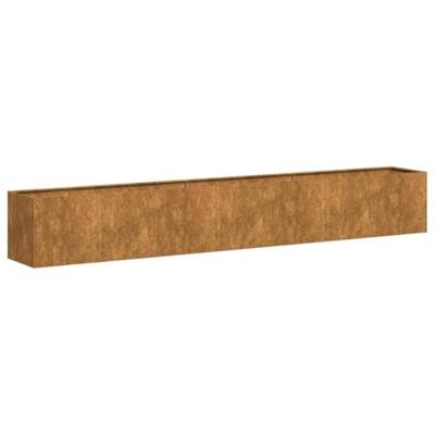 Plantenbak roestig 280x40x40 cm weervast staal Plantenbak roestig 280x40x40 cm weervast staal