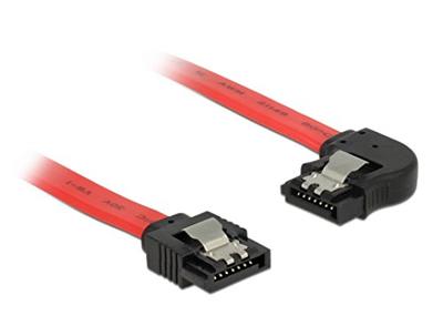 Delock 83963 SATA-kabel (0,3 m, SATA 7-pin, SATA 7-pin, mannelijke/mannelijke connector, zwart, rood, recht)