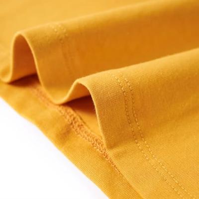 Kindershirt met lange mouwen konijnenprint 128 okerkleurig - thumbnail