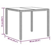 5-delige Tuinset met kussens poly rattan zwart - thumbnail