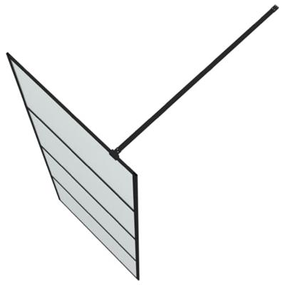 Inloopdouchewand 80x195 cm mat ESG-glas zwart - thumbnail