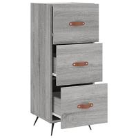 Dressoir 34,5x34x90 cm bewerkt hout grijs sonoma eikenkleurig - thumbnail