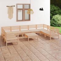 10-delige Loungeset massief grenenhout - thumbnail