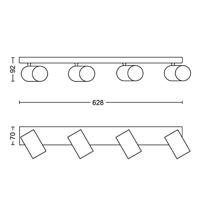 Philips Witte plafondspotKosipo 4-lichts - 929003204601 - thumbnail