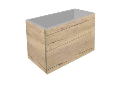 Best Design Badkamermeubel Beauty 2 Laden Greeploos 78 cm Eiken Zonder Wastafel