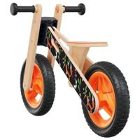 VidaXL Loopfiets voor kinderen oranje met print - thumbnail