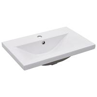 VidaXL Inbouwwastafel 61x39,5x18,5 cm keramiek wit - thumbnail