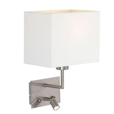 Steinhauer Wandlamp Mexlite met leeslamp en witte kap 1472ST