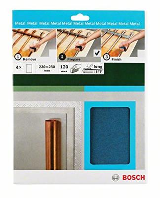 Bosch Accessoires Handschuurbladset | Metaal | 230X280 | mm | K120 | 4-delig - 2609256C42
