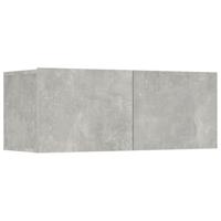 Tv-meubelen 4 st 80x30x30 cm bewerkt hout betongrijs - thumbnail
