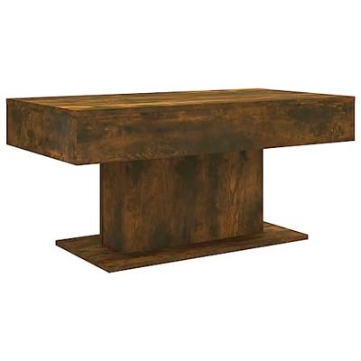 Salontafel 96x50x45 cm bewerkt hout gerookt eikenkleurig Salontafel 96x50x45 cm bewerkt hout gerookt eikenkleurig