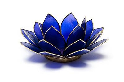 Lotus Sfeerlicht Indigo 6e Chakra Goudrand
