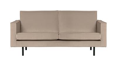 WOOOD 2,5-zits Bank 'Rodeo' Velvet, kleur Khaki